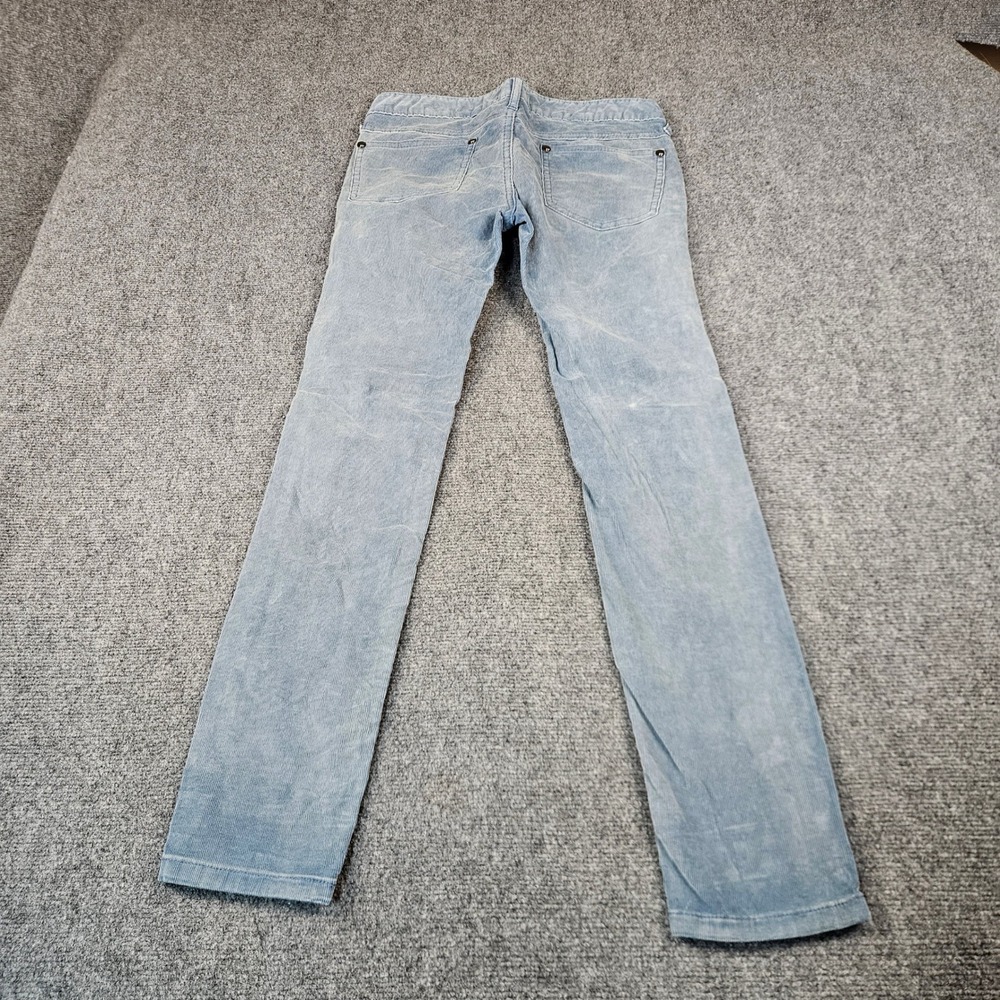 Free People Blue Corduroy Pants Slim Straight Leg Low Rise Size 29 61855-16515 - Picture 2 of 11